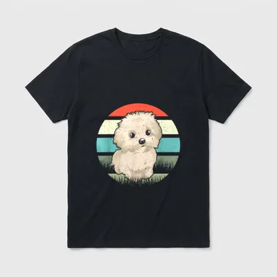 Malteser Hund Tier Niedlich T-Shirt – Klassisches T-Shirt in Schwarz