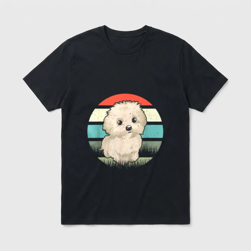 Malteser Hund Tier Niedlich T-Shirt – Klassisches T-Shirt in Schwarz
