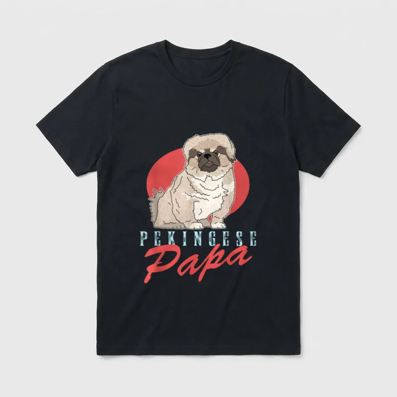 Pekinese Papa Hundebesitzer Pekinese T-Shirt – Klassisches T-Shirt in Schwarz