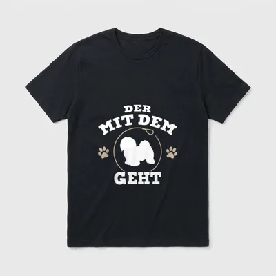 Der mit dem Bolonka Zwetna T-Shirt – Klassisches T-Shirt in Schwarz