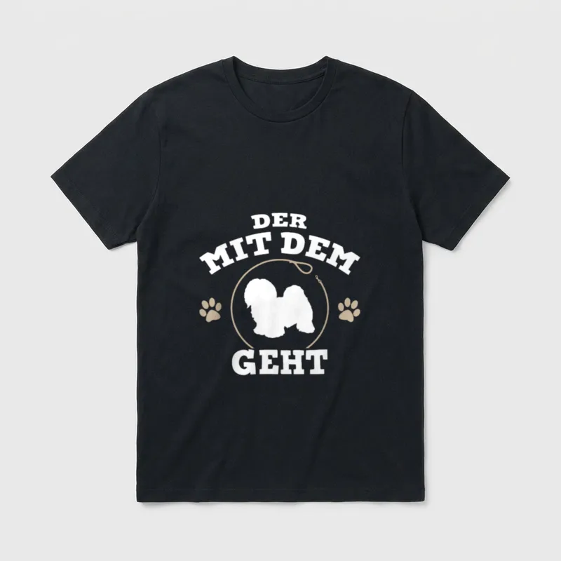 Der mit dem Bolonka Zwetna T-Shirt – Klassisches T-Shirt in Schwarz