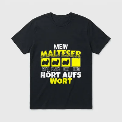Mein Malteser Hund Malteser T-Shirt – Klassisches T-Shirt in Schwarz