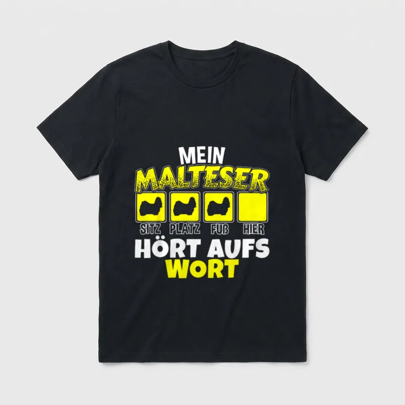 Mein Malteser Hund Malteser T-Shirt – Klassisches T-Shirt in Schwarz