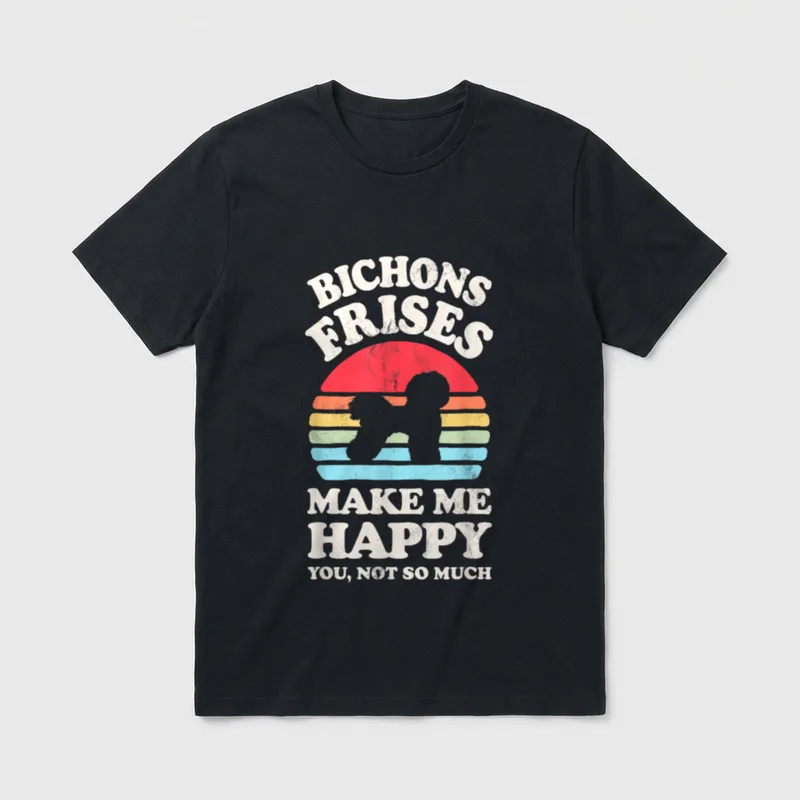 Bichons Frises Make Me T-Shirt – Klassisches T-Shirt in Schwarz