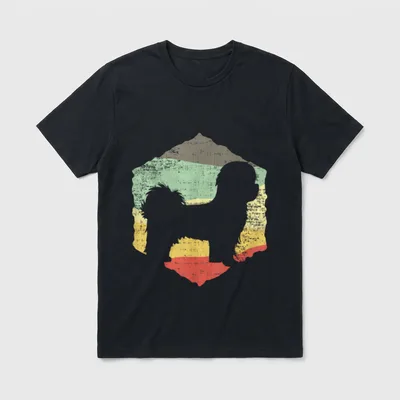 Shih Tzu im Vintage-Stil T-Shirt – Klassisches T-Shirt in Schwarz