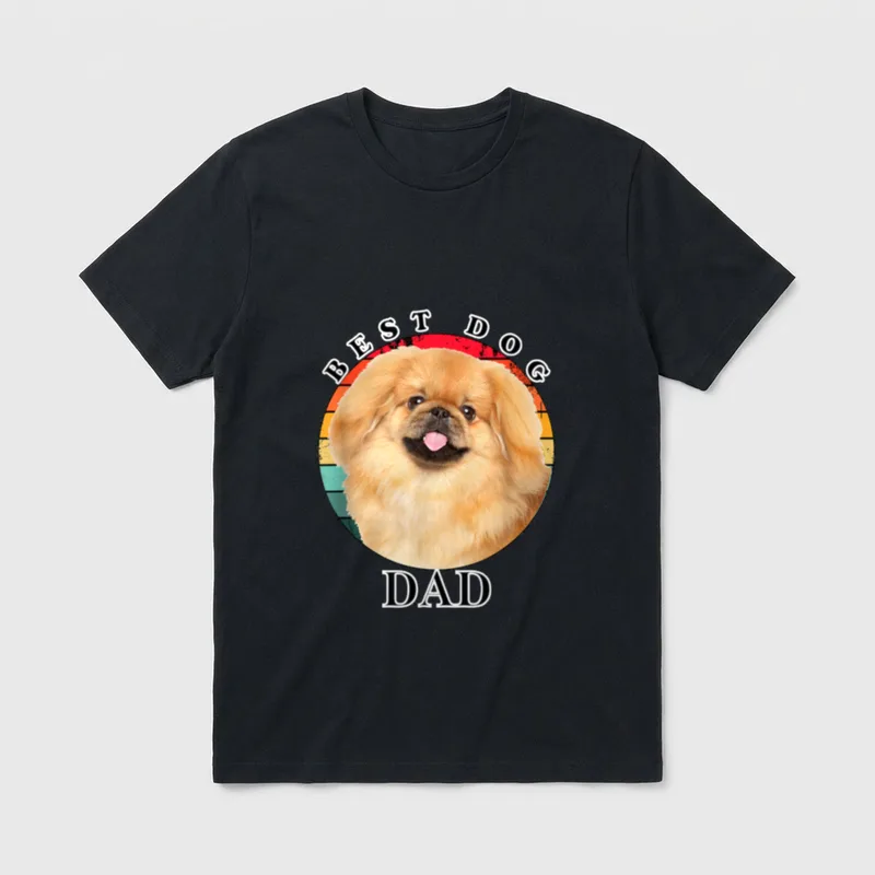 Bester Hund Papa Pekinese T-Shirt – Klassisches T-Shirt in Schwarz