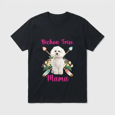 Bichon Frise Mama Cute T-Shirt – Klassisches T-Shirt in Schwarz