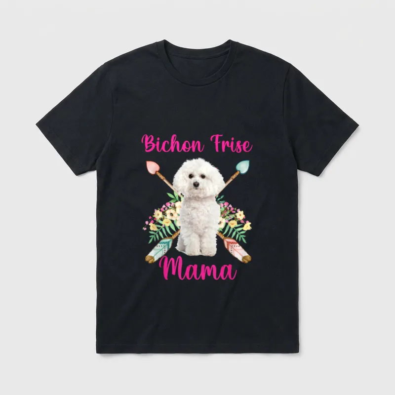 Bichon Frise Mama Cute T-Shirt – Klassisches T-Shirt in Schwarz