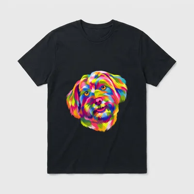 Pop Art Havaneser Hund T-Shirt – Klassisches T-Shirt in Schwarz