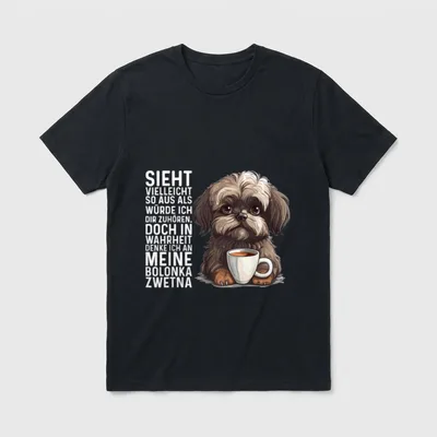 Ich denke an meine T-Shirt – Klassisches T-Shirt in Schwarz