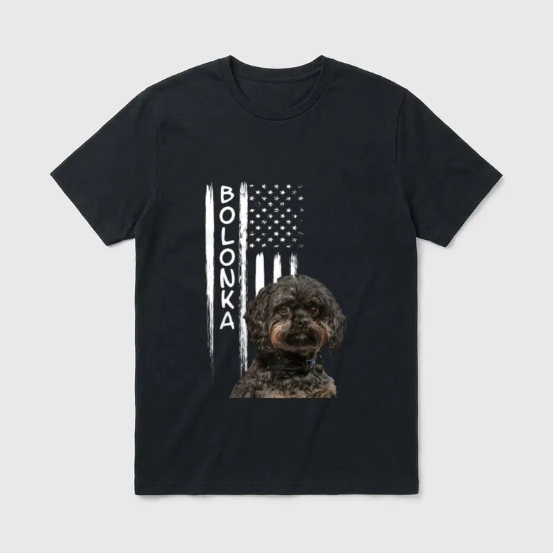 Portrait eines Bolonka Hund T-Shirt – Klassisches T-Shirt in Schwarz