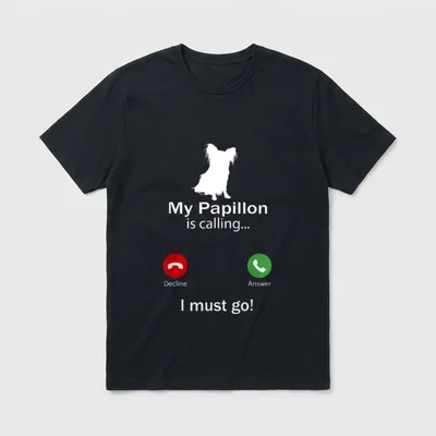 Calling für Tierliebhaber Papillon T-Shirt – Klassisches T-Shirt in Schwarz