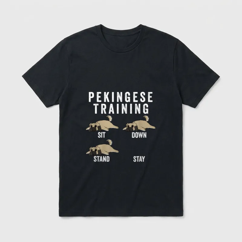 Pekingese Training Hund T-Shirt – Klassisches T-Shirt in Schwarz