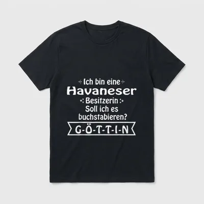 Havaneser Havaneser Hund T-Shirt 0253 – Klassisches T-Shirt in Schwarz