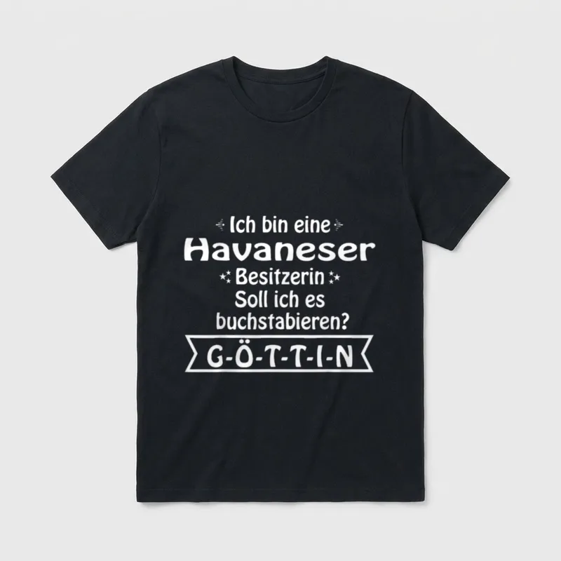 Havaneser Havaneser Hund T-Shirt 0253 – Klassisches T-Shirt in Schwarz