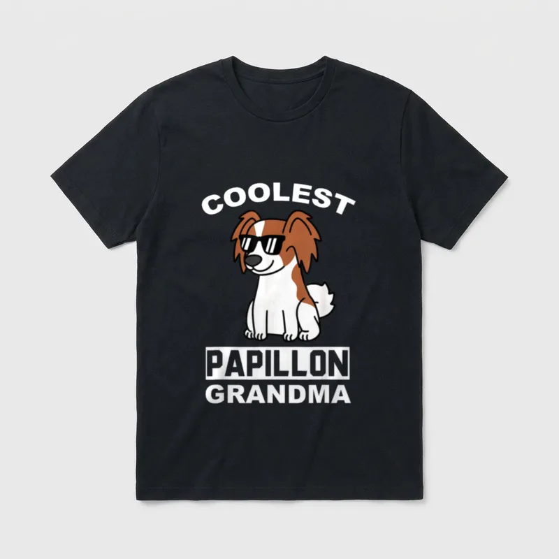 oma papillon hund T-Shirt – Klassisches T-Shirt in Schwarz