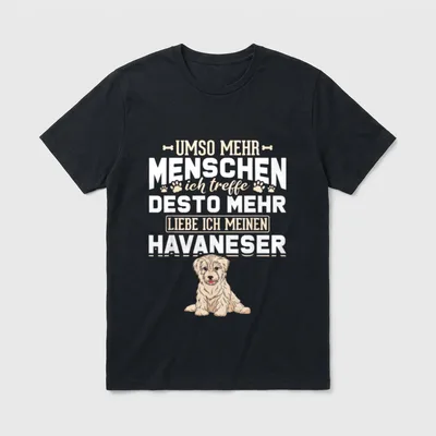 Havaneser Havaneser, Malteser & Co. T-Shirt – Klassisches T-Shirt in Schwarz