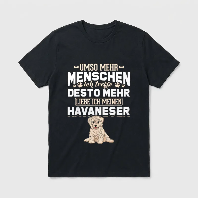 Havaneser Havaneser, Malteser & Co. T-Shirt – Klassisches T-Shirt in Schwarz