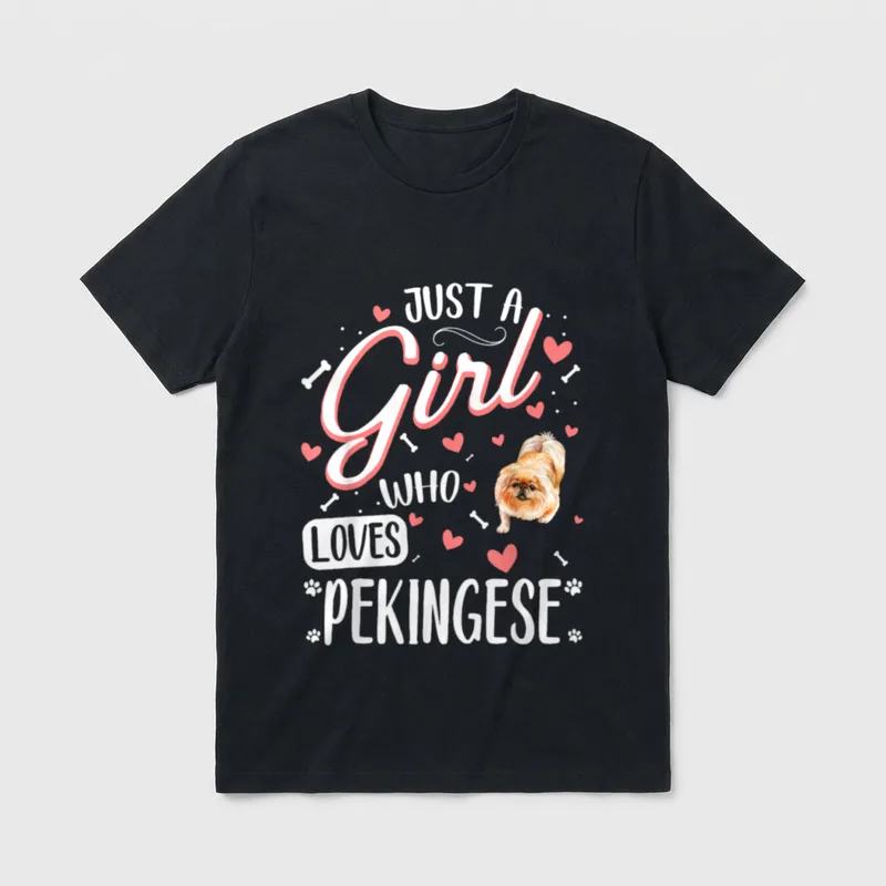 Just A Girl Who Havaneser, Malteser & Co. T-Shirt – Klassisches T-Shirt in Schwarz