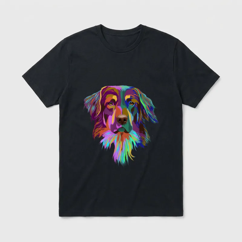 Splash Hund Hovawart T-Shirt – Klassisches T-Shirt in Schwarz