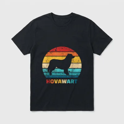 Hovawart vintage retro T-Shirt – Klassisches T-Shirt in Schwarz