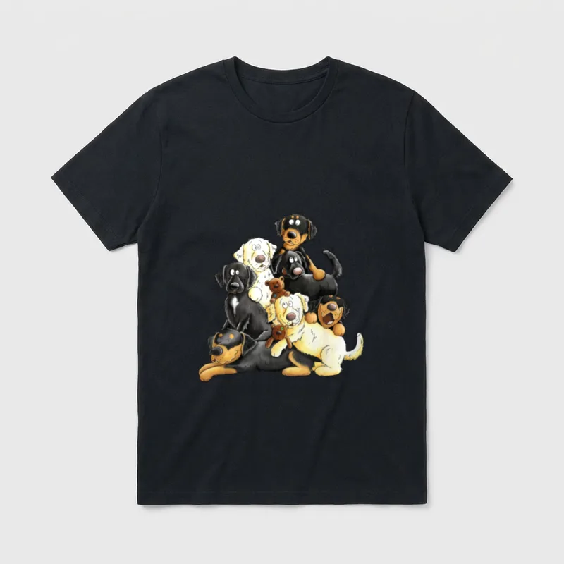 Hovawart Haufen I Hovi T-Shirt – Klassisches T-Shirt in Schwarz