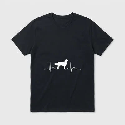 Hovawart Heartbeat Herzschlag Hunde T-Shirt – Klassisches T-Shirt in Schwarz