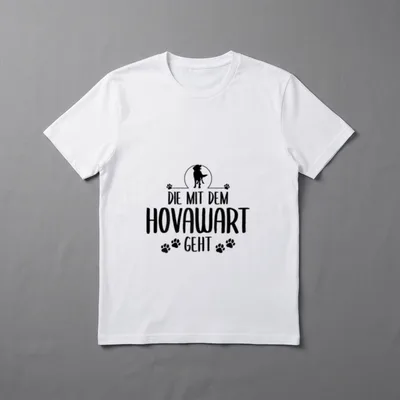 Die mit dem Hovawart Geht T-Shirt – Klassisches T-Shirt in Schwarz