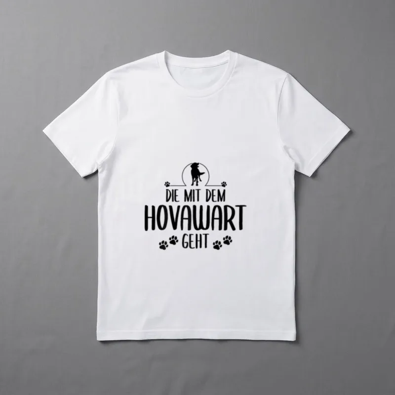 Die mit dem Hovawart Geht T-Shirt – Klassisches T-Shirt in Schwarz
