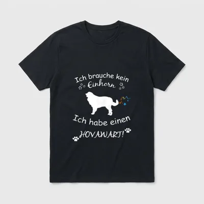Hovawart Hovawart Hund T-Shirt 0011 – Klassisches T-Shirt in Schwarz