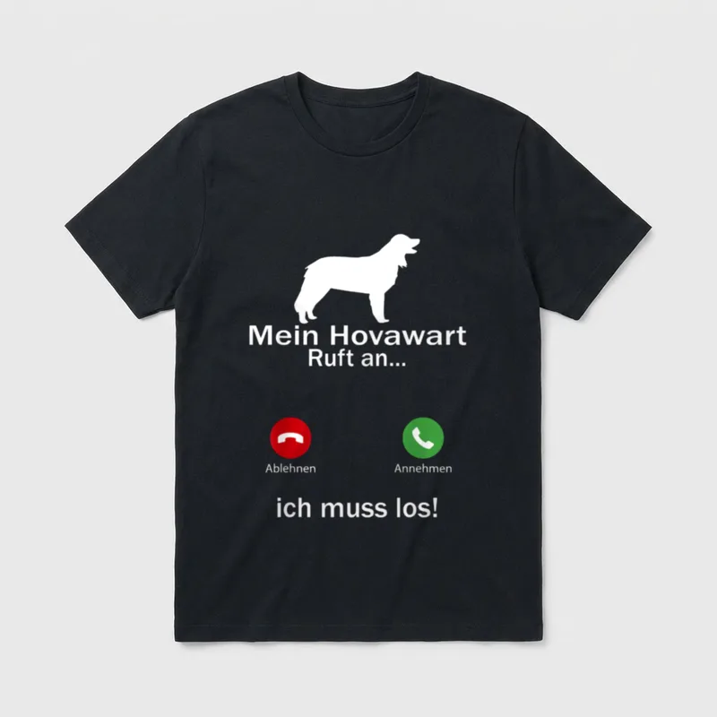 Aufruf an Haustierliebhaber Hovawart T-Shirt – Klassisches T-Shirt in Schwarz