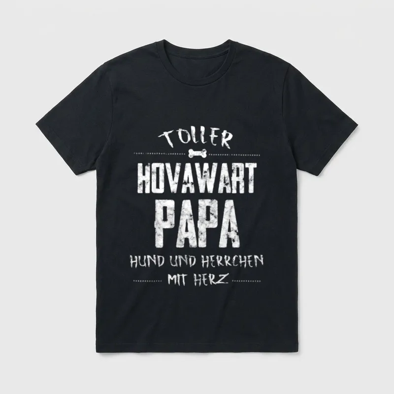 Toller Hovawart Papa T-Shirt – Klassisches T-Shirt in Schwarz