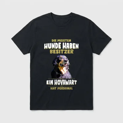 Hovawart Hovawart Hund T-Shirt 0029 – Klassisches T-Shirt in Schwarz