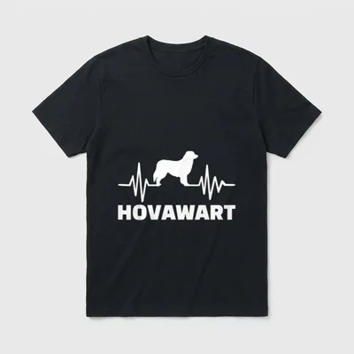 Hovawart Herzschlag T-Shirt 0032 – Klassisches T-Shirt in Schwarz