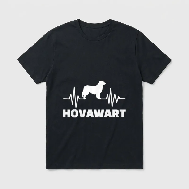 Hovawart Herzschlag T-Shirt 0032 – Klassisches T-Shirt in Schwarz
