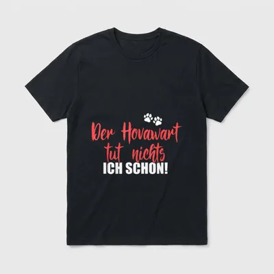 Hovawart Hund Tut Nichts T-Shirt – Klassisches T-Shirt in Schwarz