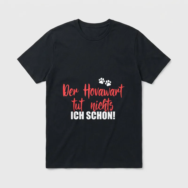 Hovawart Hund Tut Nichts T-Shirt – Klassisches T-Shirt in Schwarz