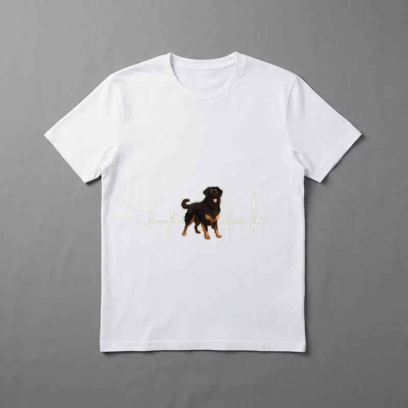 Herzschlag Hovawart besitzer Bauernhund T-Shirt – Klassisches T-Shirt in Schwarz