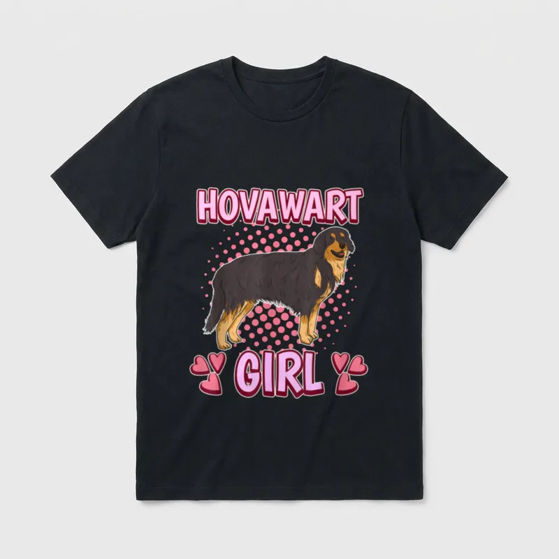 Hovawart Girl Mädchen Hovawart T-Shirt – Klassisches T-Shirt in Schwarz