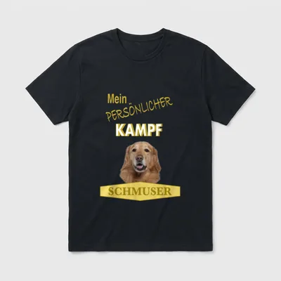 Persönlicher Kampf Schmuser Hovawart T-Shirt – Klassisches T-Shirt in Schwarz