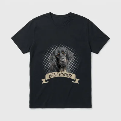 Hovawart Best Buddy Hundeportrait T-Shirt – Klassisches T-Shirt in Schwarz