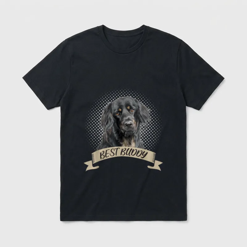 Hovawart Best Buddy Hundeportrait T-Shirt – Klassisches T-Shirt in Schwarz