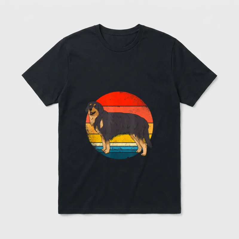 Tolles Hovawart Retro Hund T-Shirt – Klassisches T-Shirt in Schwarz