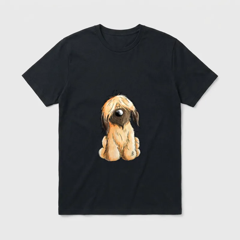 Berger Briard Oder Schafpudel T-Shirt – Klassisches T-Shirt in Schwarz