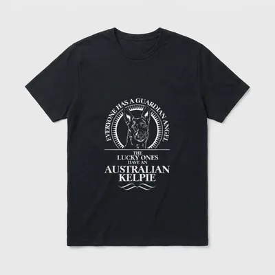 Australian Kelpie Guardian Schutzengel T-Shirt – Klassisches T-Shirt in Schwarz