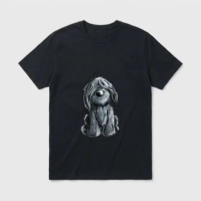 Briard oder Schafpudel T T-Shirt – Klassisches T-Shirt in Schwarz