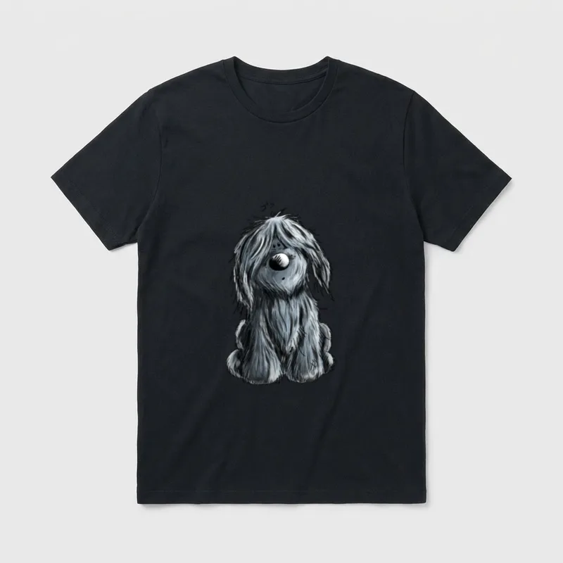 Briard oder Schafpudel T T-Shirt – Klassisches T-Shirt in Schwarz