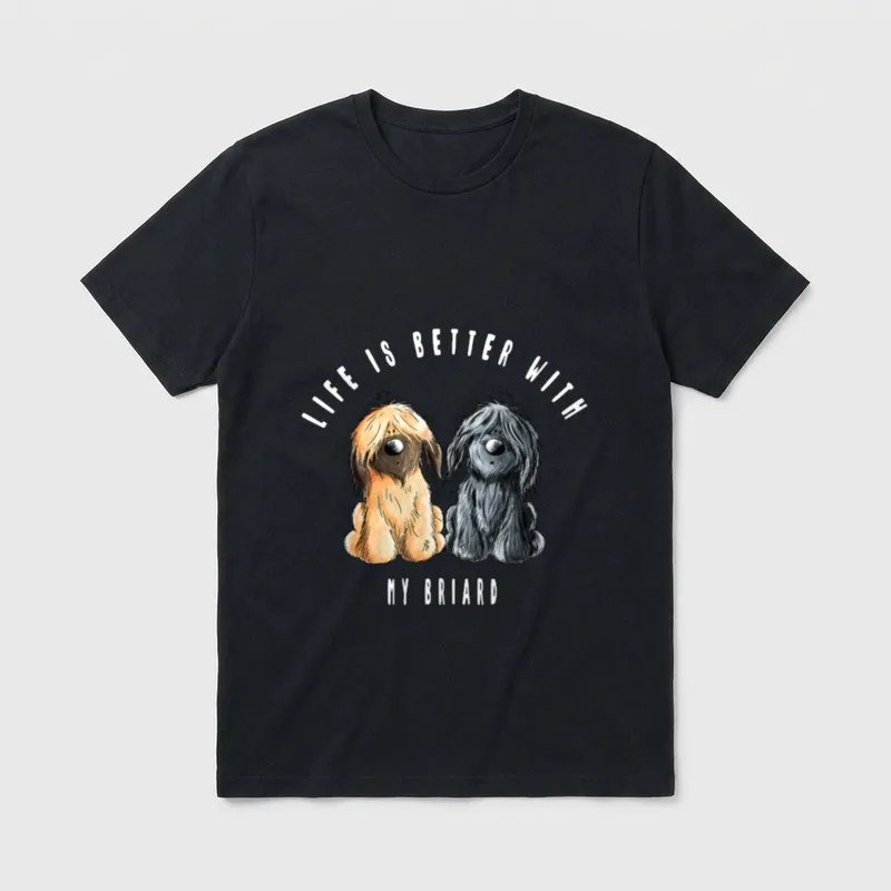 Life Is Better With My T-Shirt – Klassisches T-Shirt in Schwarz