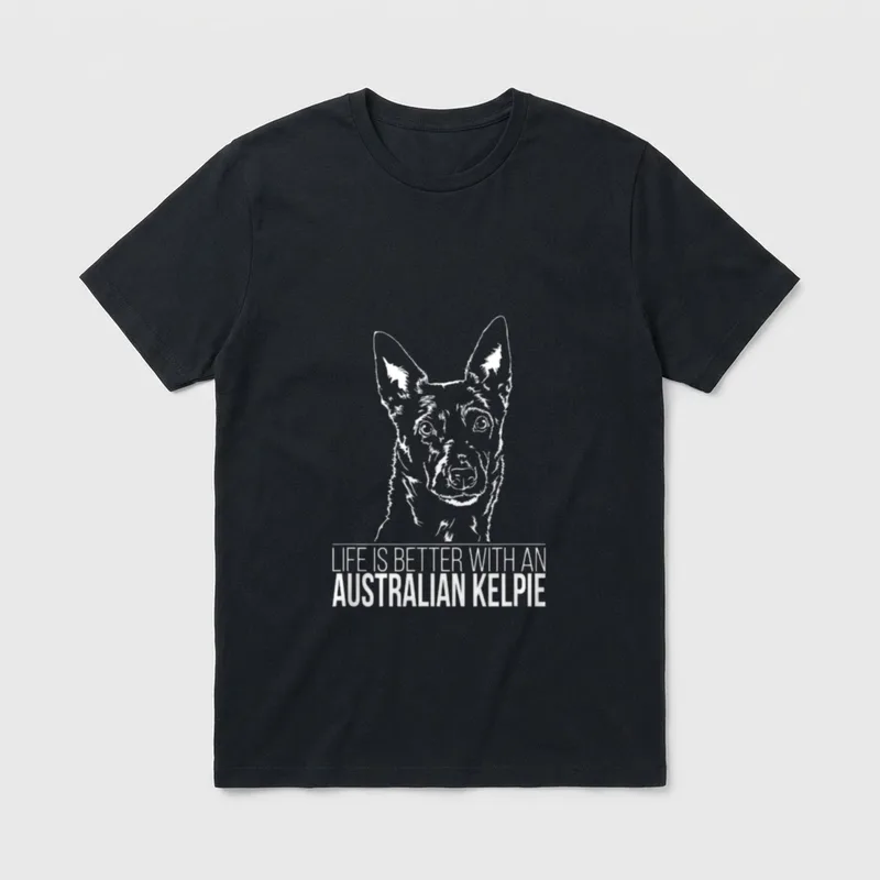 Australian Kelpie life is T-Shirt – Klassisches T-Shirt in Schwarz