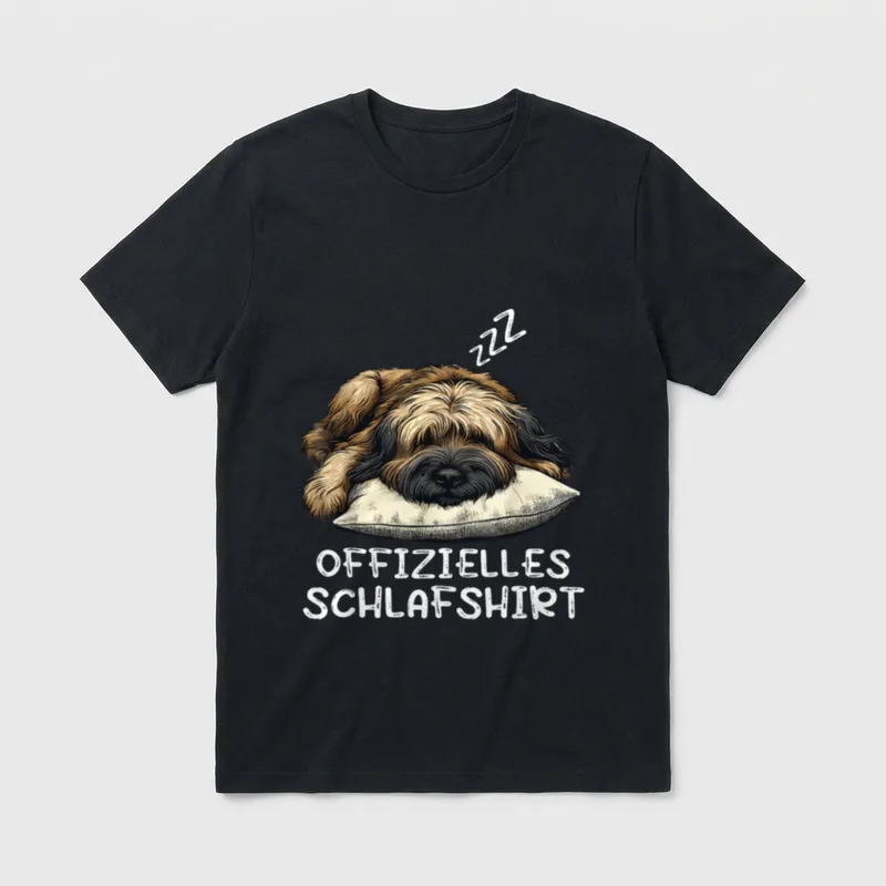 Offizielles Schlafshirt Briard Hund T-Shirt – Klassisches T-Shirt in Schwarz